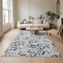 (200x290 cm, ZARA- PRINTED RUG) Modern Non-Slip Rugs Printed Geometric Carpet Mat