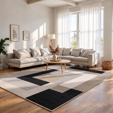 (200 x 290 cm (6 ft 5 in x 9 ft 5in)- Extra Large Area Rugs Living Room Bedroom Carpet, Milo Neutral) Extra Large Rugs Living Room Printed Rug Runner