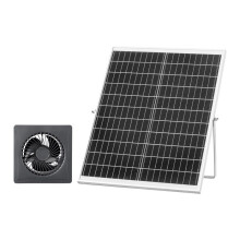 Aurinkopuhallin - DUOKU - JRD-03 - Paneeli 25W - 12V - 374 m³/h