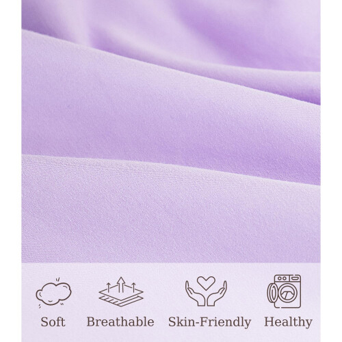 2 x Cot Bed Sheets | Cot Sheets 120x60 Fitted Polyester Soft Bed sheets Hypoallergenic Fully Elasticated Skirt Breathable Easy Care 1