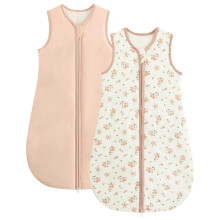 1.5 TOG Baby Sleeping Bag Cotton Sleep Sack Pink Flowers 0-6 Months