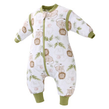 LAT Baby Sleeping Bag with Feet 2.5 TOG Winter Warm Toddler Sleep Sack with Legs Long Sleeves Removable 100% Cotton Wearable Blanket for Girls Boys (L