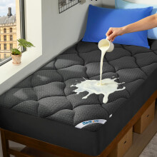 BEDLORE Waterproof Single Mattress Topper, Mattress Pad with Deep Pocket