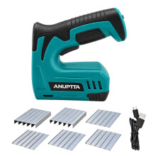 3.6V Cordless Electric Staple Nail Gun 2 in 1 USB Rechargeable with 2000 Staples & Nails