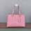 (Pink) Retro printed tote bag, portable shoulder bag, large capacity for commuting 1
