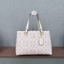 (White) Retro printed tote bag, portable shoulder bag, large capacity for commuting