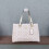 (White) Retro printed tote bag, portable shoulder bag, large capacity for commuting 1