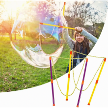 2 Pairs Giant Bubble Wands, Large Bubble Maker Sticks for Children, Birthday Party Toys and Outdoor Play