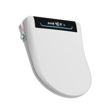 Slimme verwarmde toiletbril met automatische deksel en direct warm water.