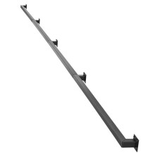 Wandhandlauf 3657,6 mm-Duoku-Innenmetalltreppe in Schwarz, Tragfähigkeit 199,6 kg, aus Kohlenstoffstahl