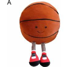 Soft Basketball Plush Toy Cushion, Cartoon Sports Pillow for Babies and Children, 28 cm Home Decor