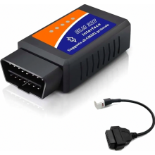OBD2 Bluetooth Adapter Version 1.5 with 4 Pin Diagnostic Cable, Complete Set for Cars and Motorcycles