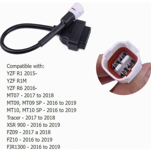 OBD2 Bluetooth Adapter Version 1.5 with 4 Pin Diagnostic Cable, Complete Set for Cars and Motorcycles 2