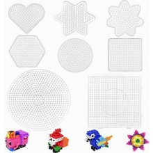 8 Pack Square Fuse Bead Pegboards, Transparent Ironing Bead Boards for Children's Craft Projects
