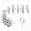 Mailbox Lock Set with 4 Keys, 5 Lock Plates and Writable Key Tag, Replacement Post Box Lock 2