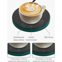 Smart Mug Warmer with Auto Shut Off, Electric Coffee Cup Warmer Plate, 55C Heated Coaster for Home or Office Desk, Blac