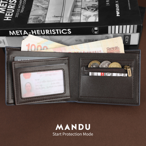 Luxury Men's RFID Blocking Leather Bifold Wallet with Multiple Card Slots for Business Use 2