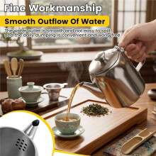 32oz Stainless Steel Teapot & Coffee Maker,Tea Pot with Stay-Cool Handle and Non-Drip Pour Spout,for Tea Coffee