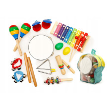 Musikset mit 10 Instrumenten für Kinder + Rucksack ECOTOYS