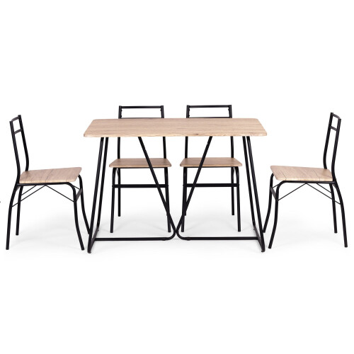 Essgruppe mit 4 Stühlen, MDF & Stahl 2
