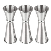 3Pcs Jigger for Bartending, Cocktail Jigger 2 Oz 1 Oz , Bar Accessories, Cocktail Measuring Cup, Silver