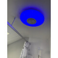 Full Color Ceiling Light RGB Dimmable Bluetooth Music Speaker Remote Review Image