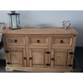 Corona Sideboard Large 3 Door 3 Drawer Solid Wood Pine Wooden Review Image