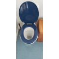 (Grey) Coloured Hinged Oval Shape Plastic WC Toilet Seat Review Image