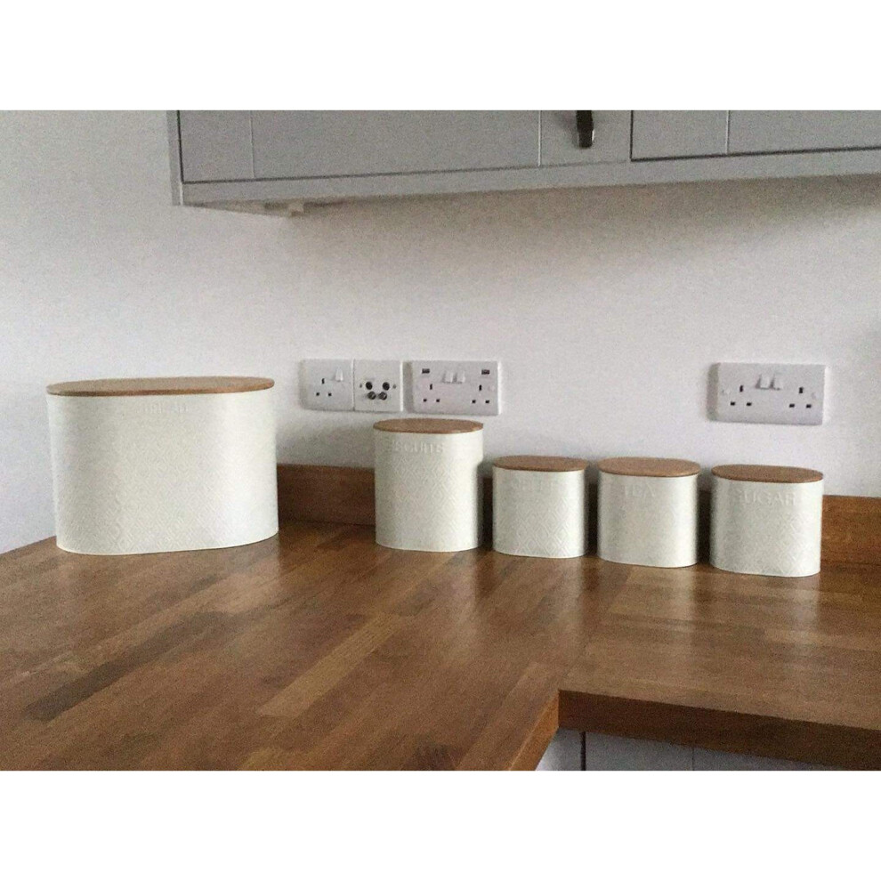 Canister Sets For Kitchen Counter LIVIVO 5-Piece Kitchen Storage Set ...
