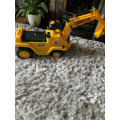 Childrens Large Excavator Yellow Ride on Digger Toy Review Image
