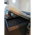 (4ft6 Double, Silver) Comfy Living Albie Crushed Velvet Ottoman Bed Frame Review Image