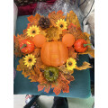 Mickey Mouse Halloween Kranz Orange Kürbis Skelett Türbehang Bewertungsbild