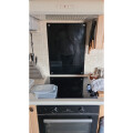 vidaXL Kitchen Backsplash Kitchen Wall Panel Black 70 x 50 cm Tempered Glass Review Image