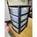 (3) Plastic Storage Drawers Tower Unit Desktop Home Bathroom School Stationary Files Review Image