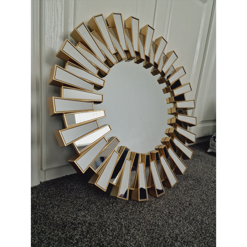 Modern Gold Accent Mirror Wall Mounted Fireplace Hallway Bedroom ...