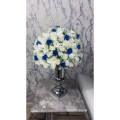 Image de l’avis sur 43cm Large Stunning Silver Iron Luxury Flower Vase Urn Wedding Table